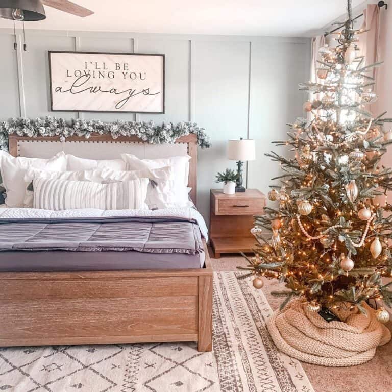 Vintage Green Lamps Farmhouse Bedroom