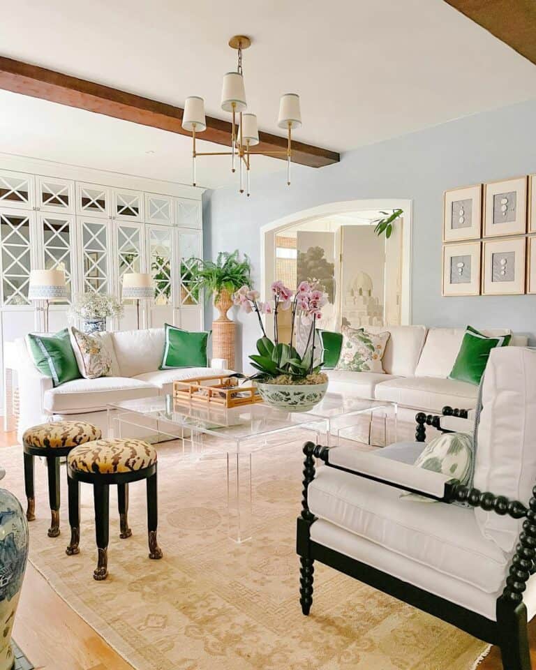 Light Blue and White Sitting Room