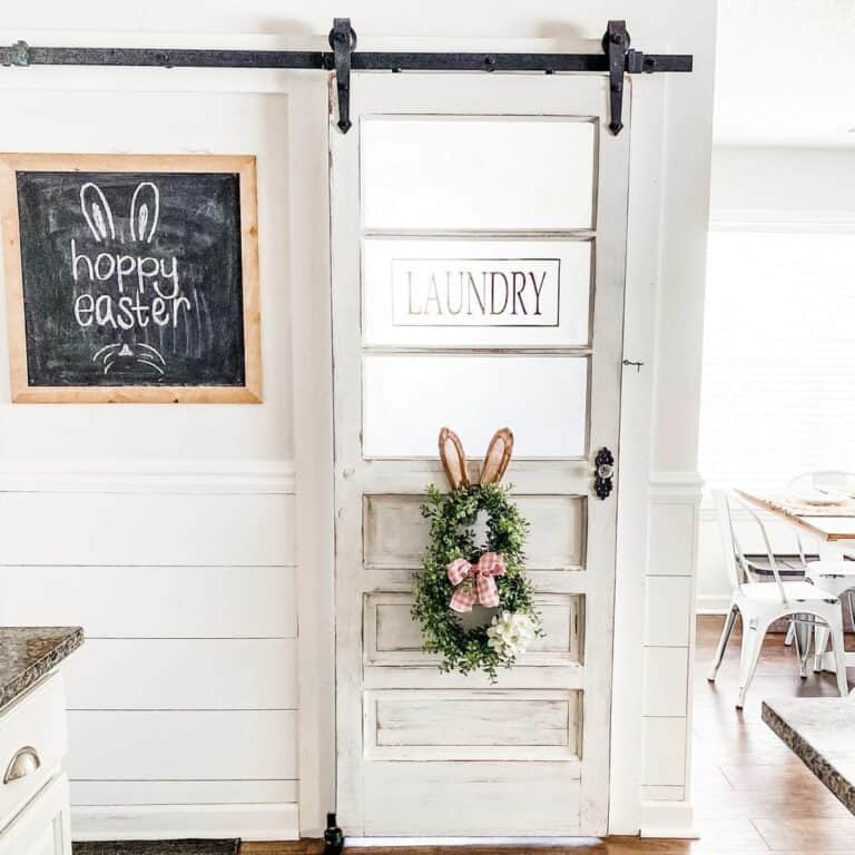 Laundry Room Barn Door Entrance