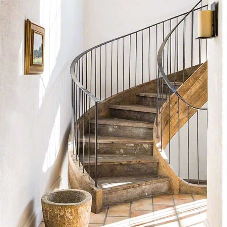 Rustic Staircase and a Terracotta Floor