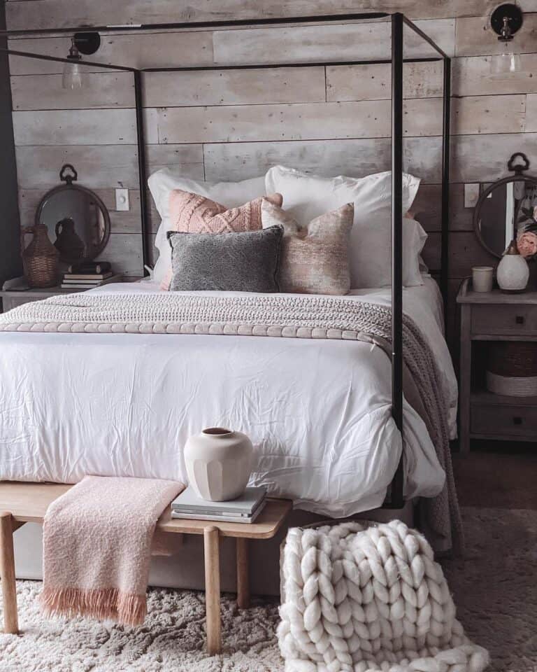 Black Metal Four Poster Bed