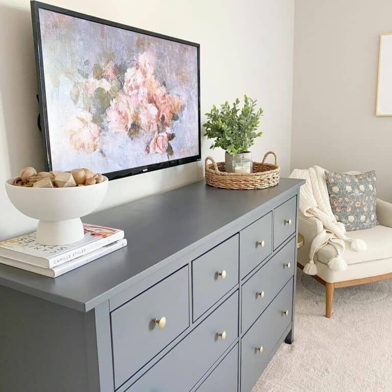 Bedroom Dresser Flip With Sherwin Williams Peppercorn