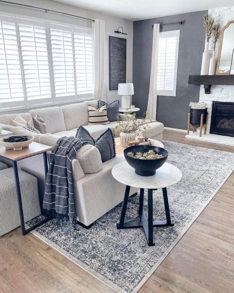 Grey Modern Farmhouse Living Room