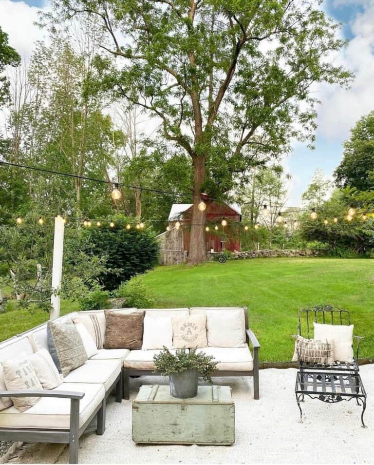 Backyard Patio String Lights Ideas