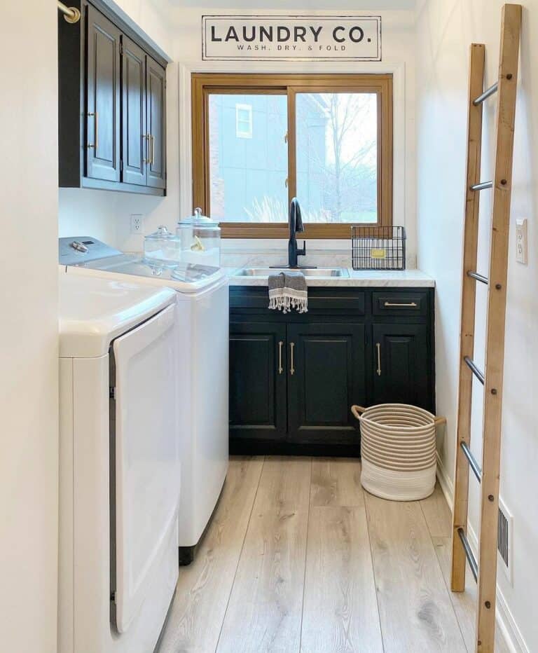 Laundry Ladder Replaces a Drying Rack