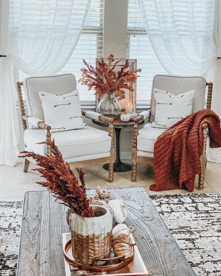 Sheer Curtains for Farmhouse Living Room