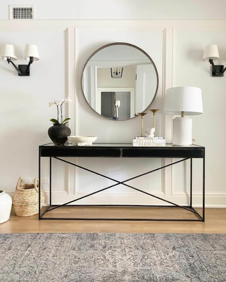 Black and White Double Light Wall Sconces