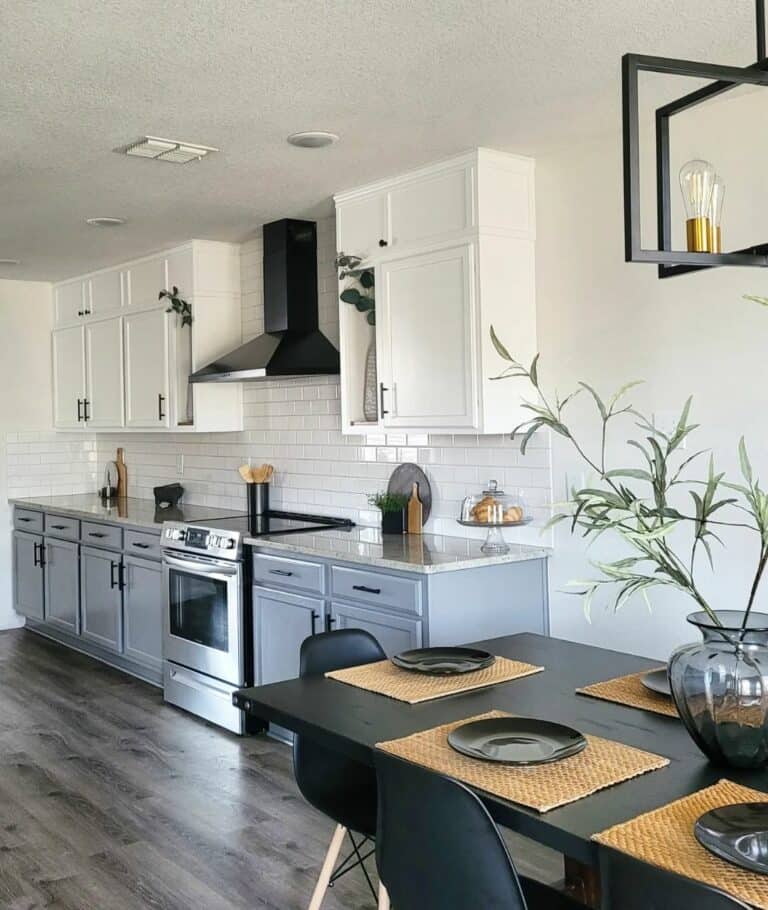Two-tone Cabinets and Stainless Steel