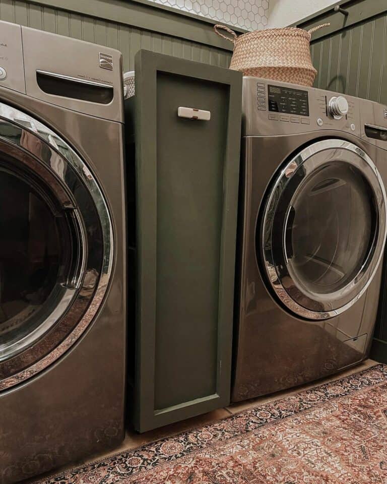 Pull-out Storage Cart for Tight Laundry Room Spaces