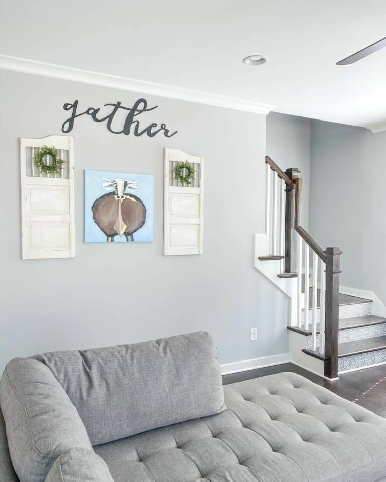 Blue Brightening Gray Living Space