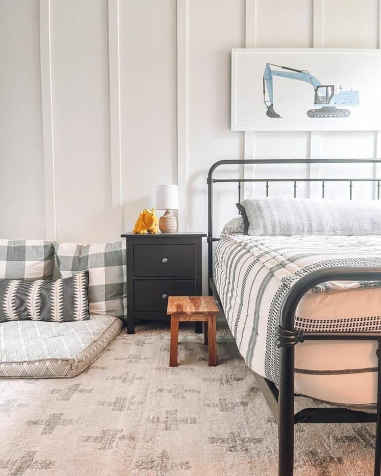 Neutral Boy Bedroom with Blue Digger
