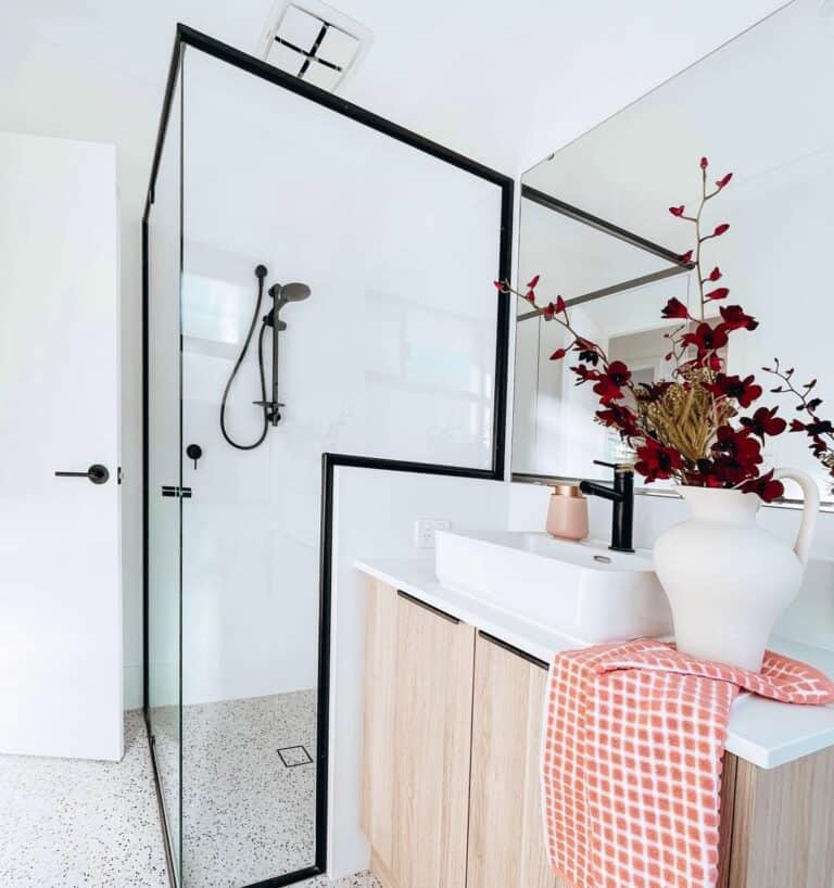 Flush Mount Lighting and Terrazzo Flooring