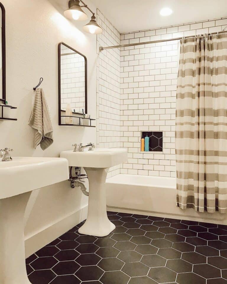 Geometric Tiles and Pedestal Sinks