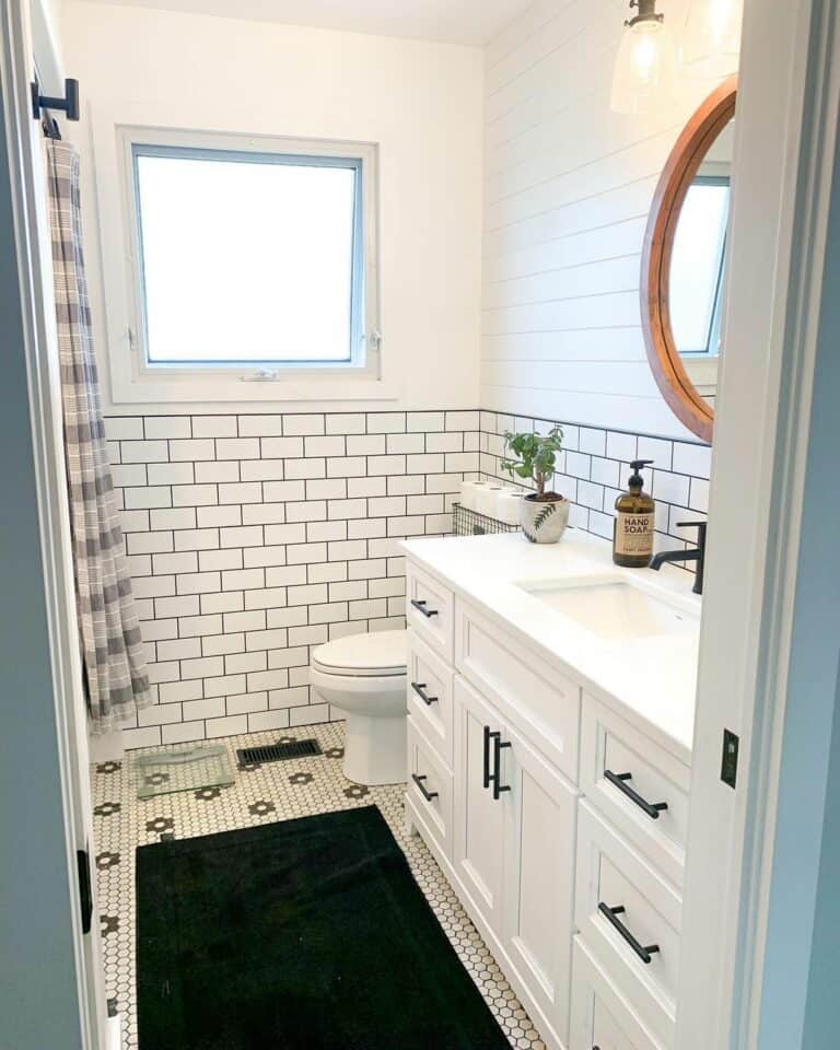 Black and White Tiled Tranquility