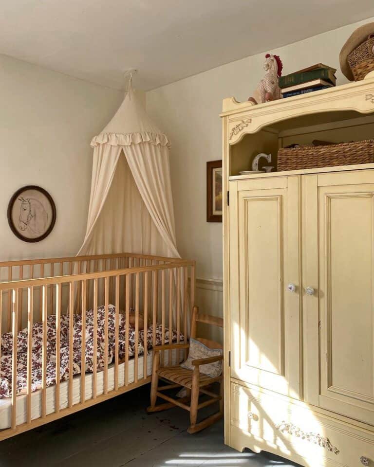 Vintage Bedroom With Girl