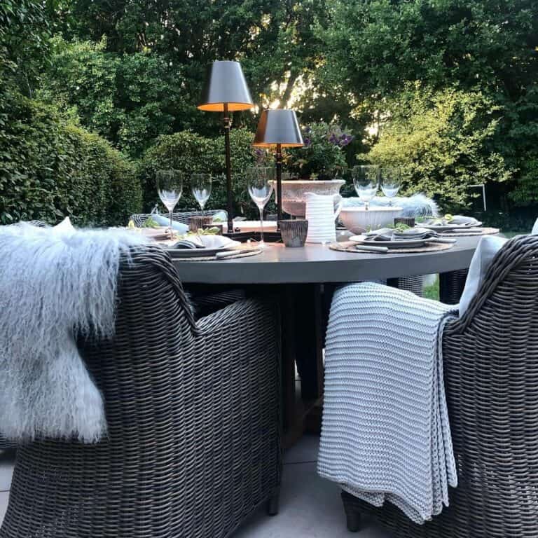 Patio Light Ideas on Outdoor Table