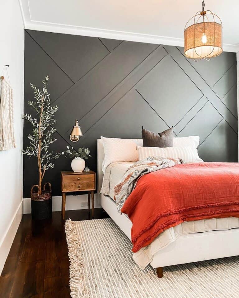 Tree Next to an SW Iron Ore Painted Accent Wall