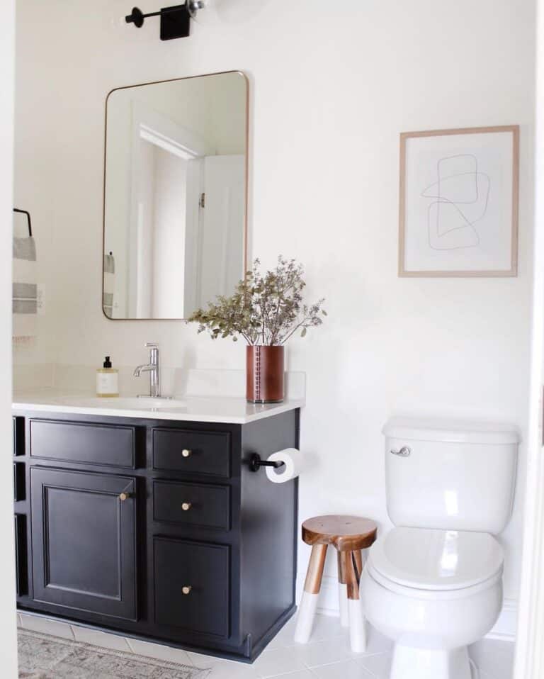 Vanity Painted With Iron Ore Sherwin Williams Paint