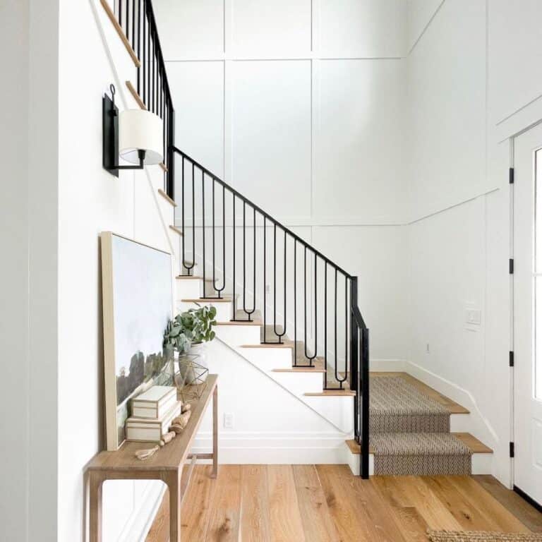 Stair Landing with Runner Carpet