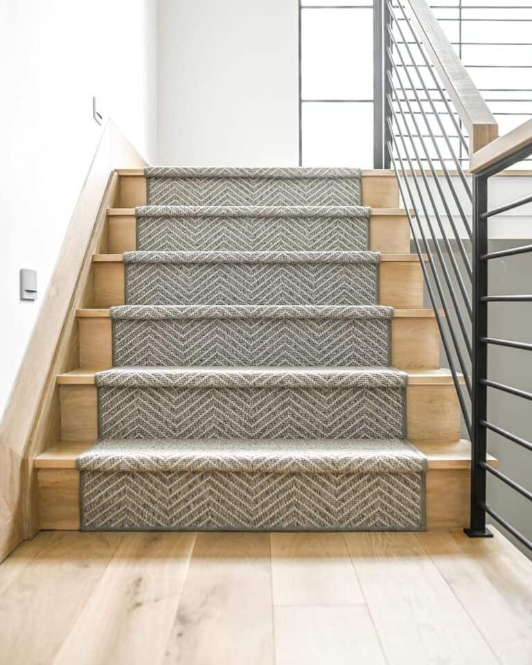 Light Wood Stair Skirt Board