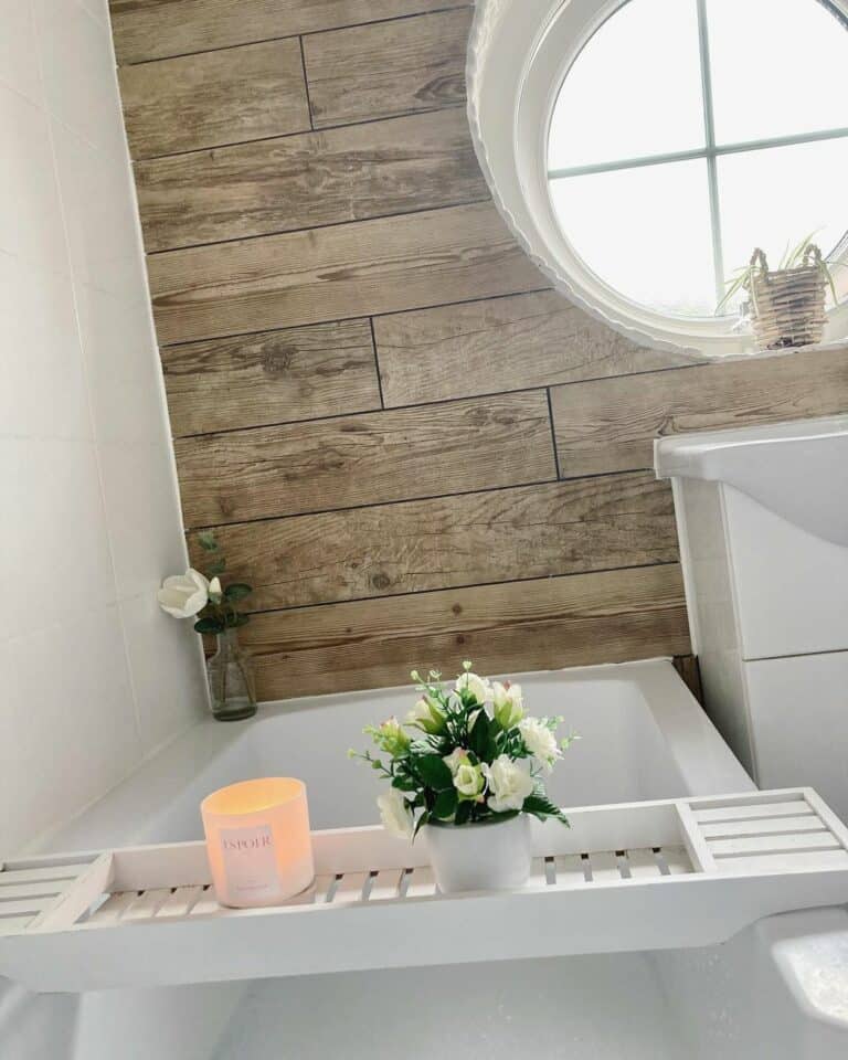 Port-hole Window Brightens a Bathroom