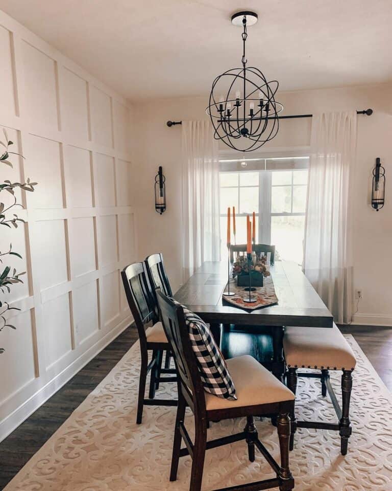 Orb Chandelier for a Farmhouse Accent