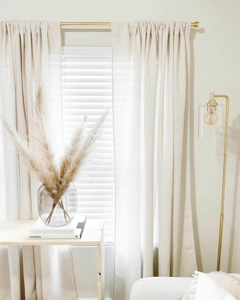 White Bedroom With Luxurious Gold Accents