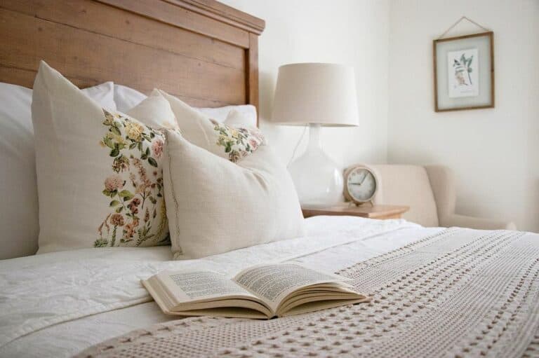 Neutral Bedroom With Spring Décor