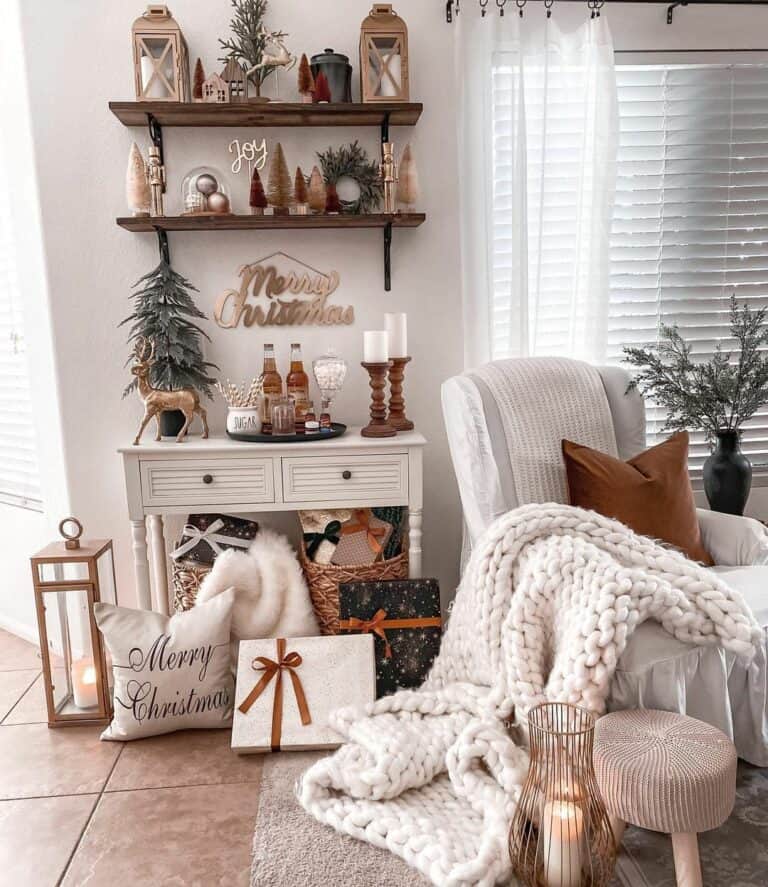 Christmas Living Room Bar Area