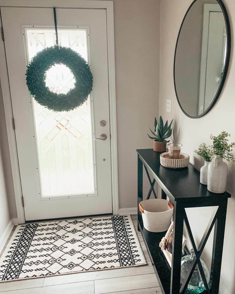 Black and White Bohemian Foyer