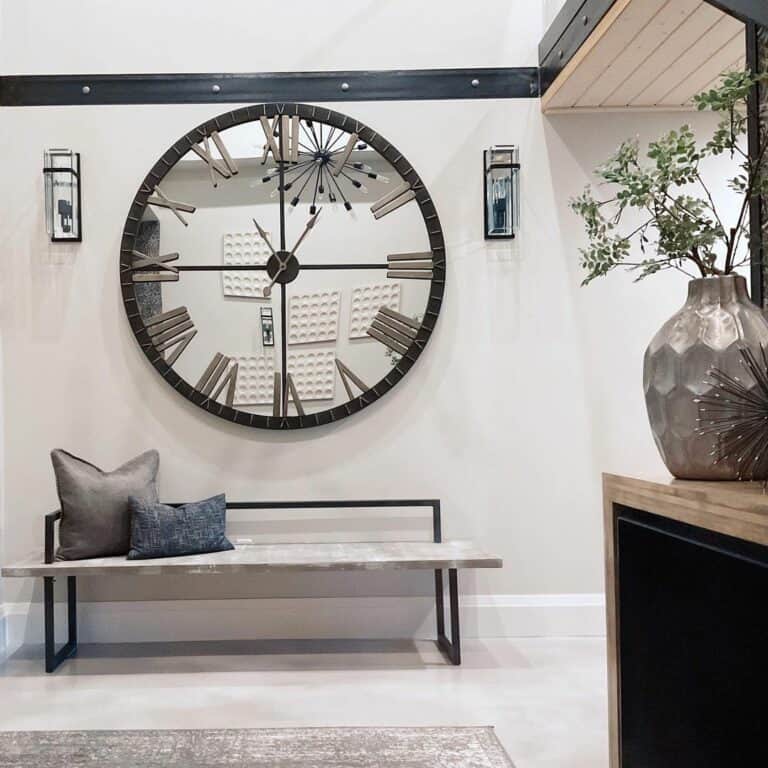 Modern Condo With Oversized Analog Cock
