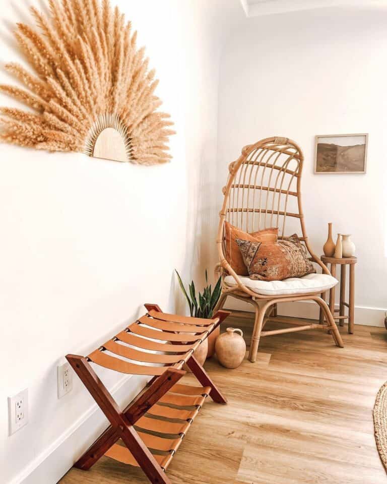 Rattan Egg Chair as an Accent Piece