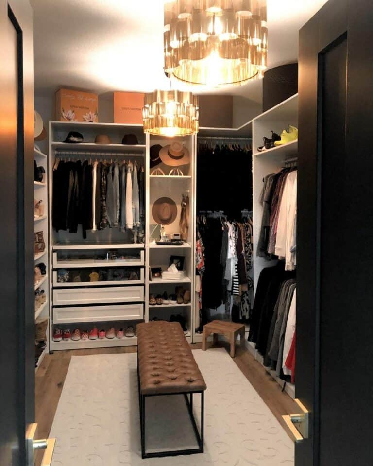 Stylish Wardrobe Featuring Dark Tones and Chocolate Notes