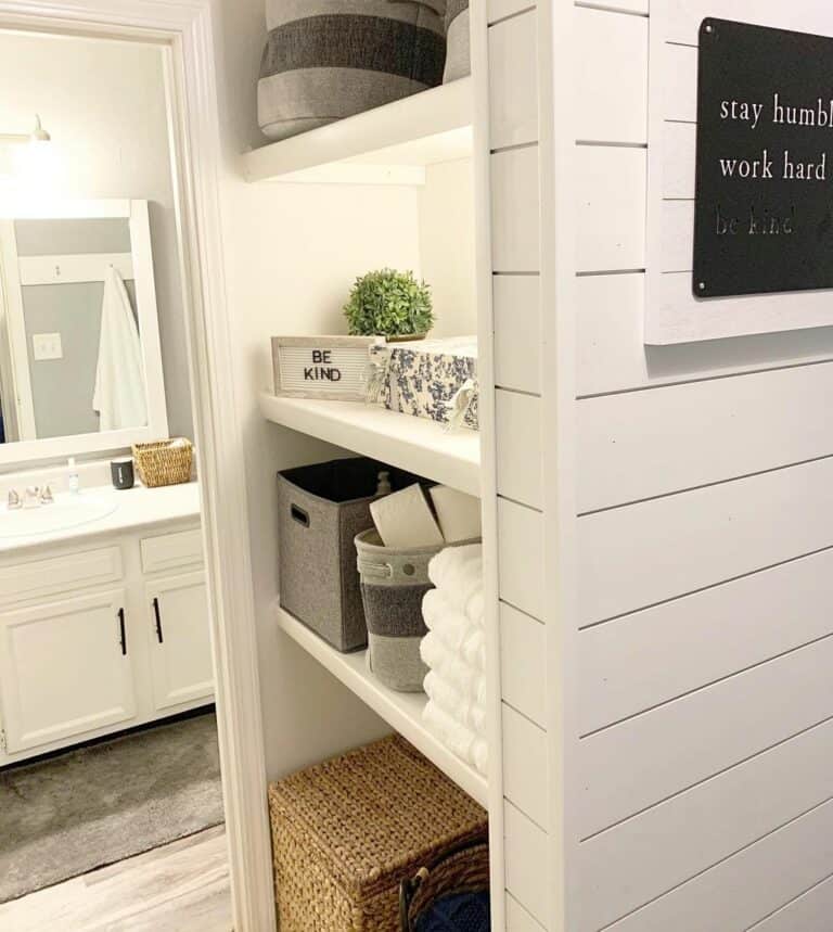 Farmhouse Hallway Storage Idea