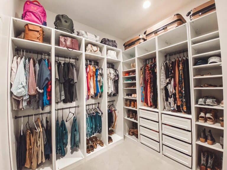 Spacious Master Closet With Designated Shelving