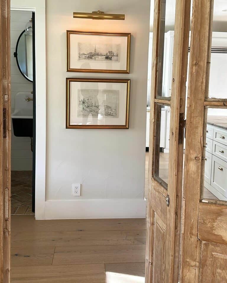 Subtle Lighting Catches Brass Frames