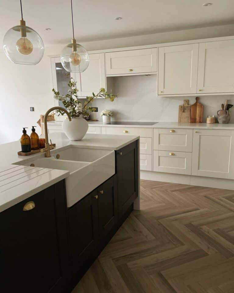 Textured Chevron Flooring