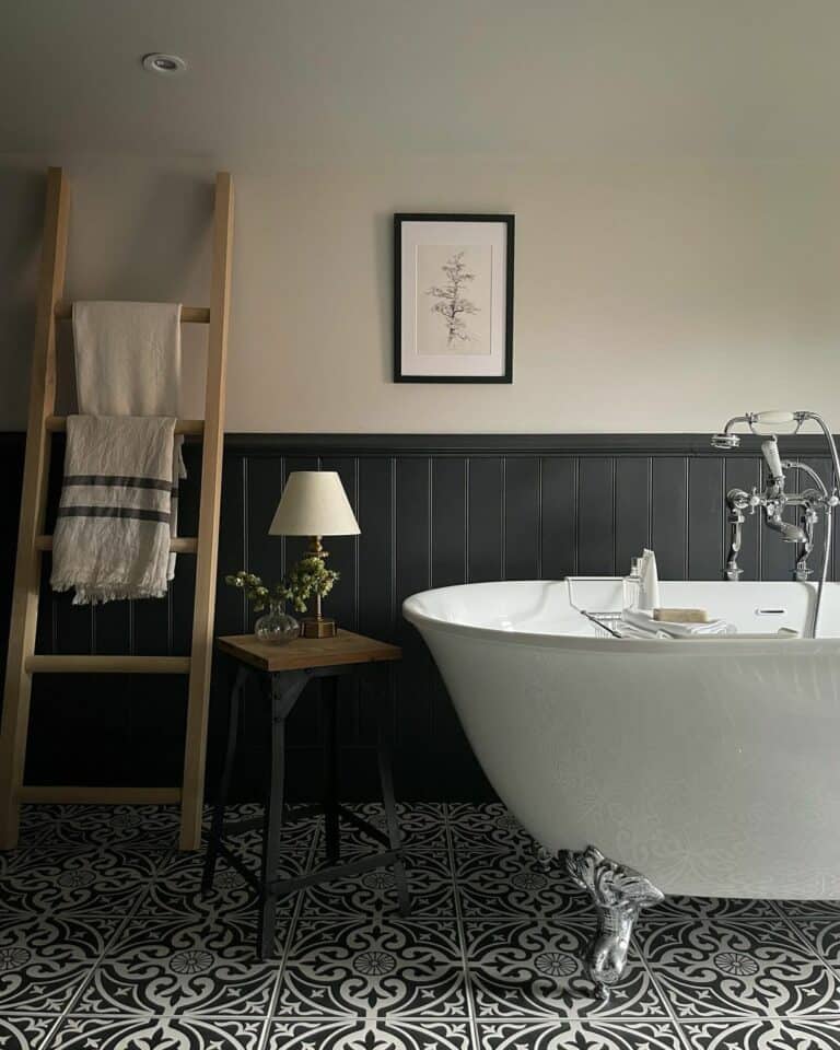 Black and White Deco Tile