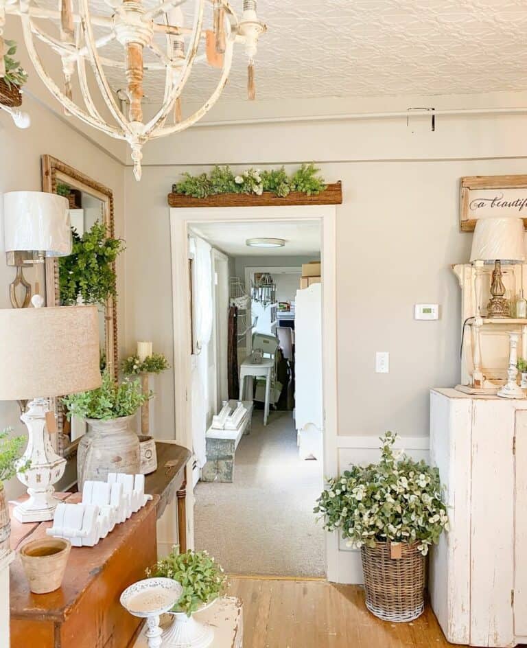 Doorway Basket and Refreshed Paint