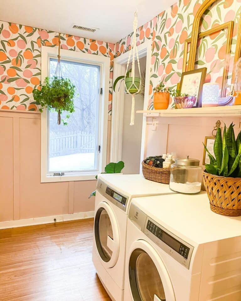 Lively Wall Color With Fun Wallpaper