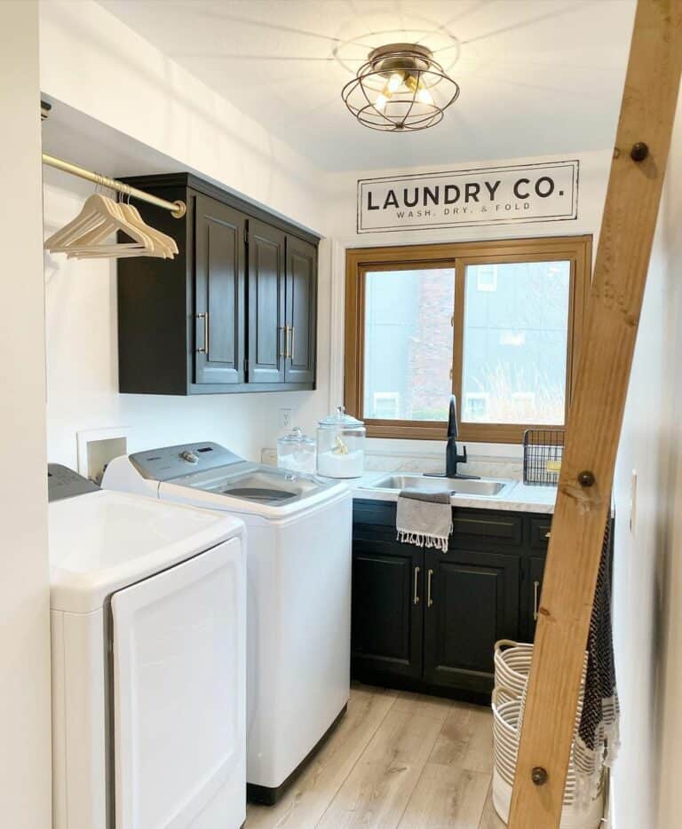 Laundry Room Cabinets Painted to Perfection