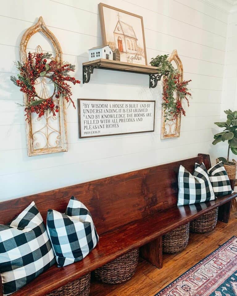Storage Options Hidden Beneath a Bench