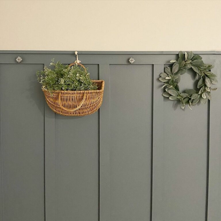 Dusty Green Board and Batten Wall Design With Wood