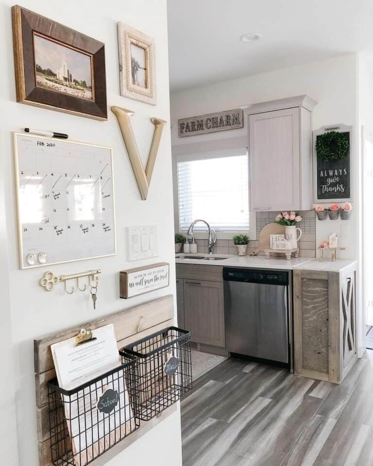 Farmhouse Kitchen With Organization Center