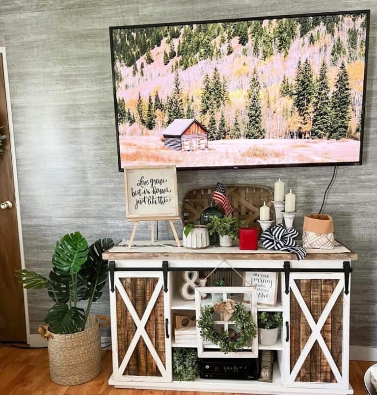 Farmhouse-inspired Living Room