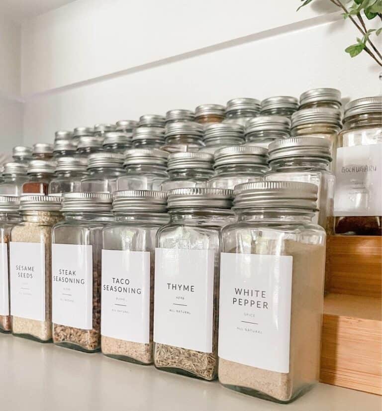 Bamboo Rack for Glass Spice Bottles