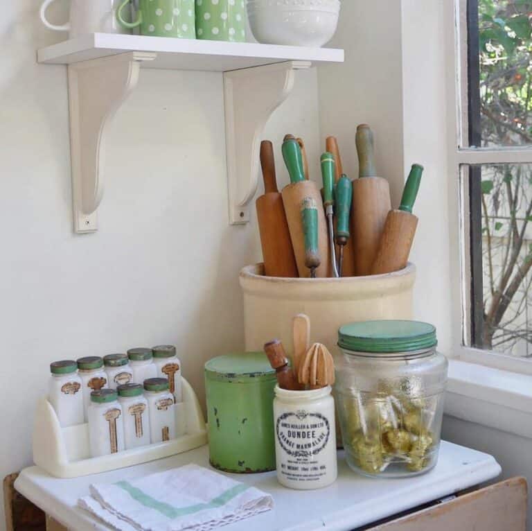 Vintage Kitchen Illuminated by Natural Light