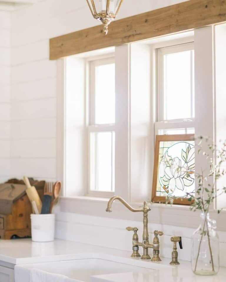 Brass Faucet and Matching Lighting