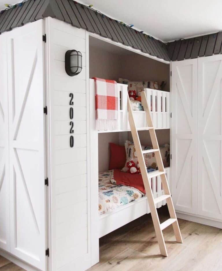 Gray and White Farmhouse Kids Room Décor