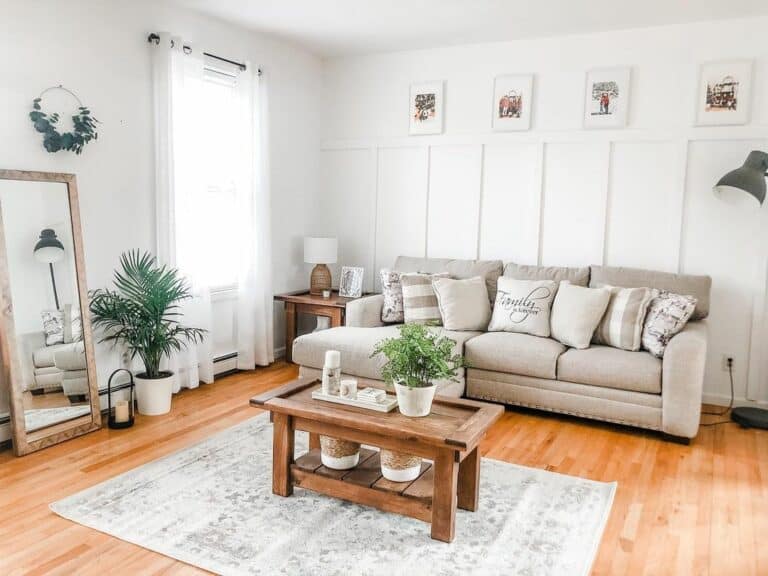 White Board and Batten Wall Ideas for Living Room